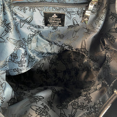 Vivienne Westwood Black Orb Leather Backpack