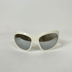Marc Jacobs White Warped Sunglasses