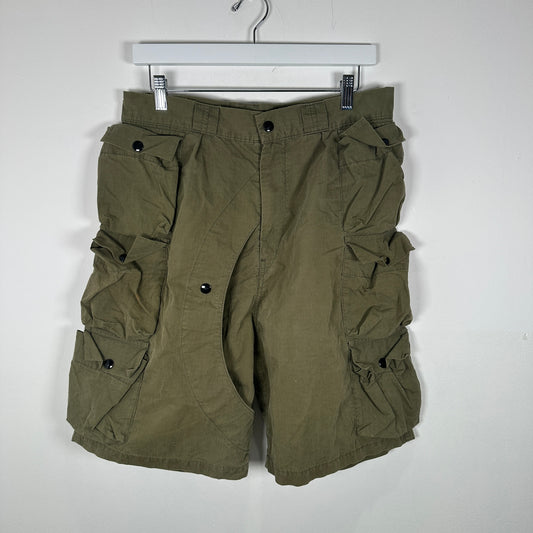 Kapital Army Green Cargo Shorts Size 32