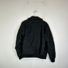 Saint Laurent Black Taffeta Silk Bomber Jacket Size 48