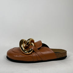 JW Anderson Brown Chain Leather Loafer Size 44
