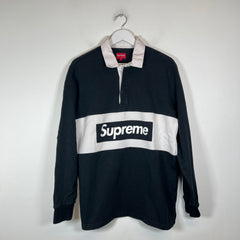 Supreme Black Box Logo Rugby Size L