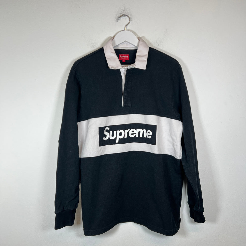 Supreme Black Box Logo Rugby Size L