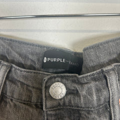 Purple Grey Distressed Jeans Size 32