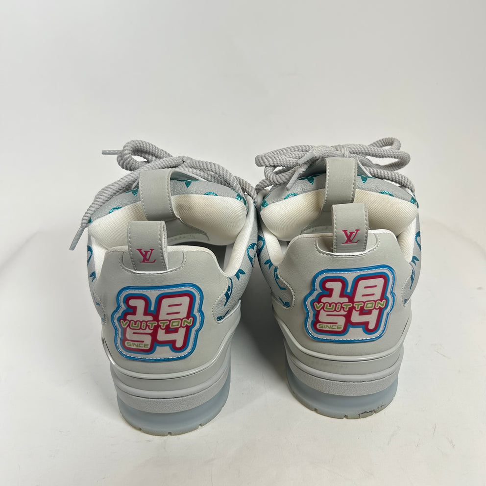 Louis Vuitton Grey Multicolor Skate Sneakers Size LV 10