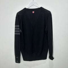 Thom Browne Black Cashmere 4 Bar Cardigan Size 2