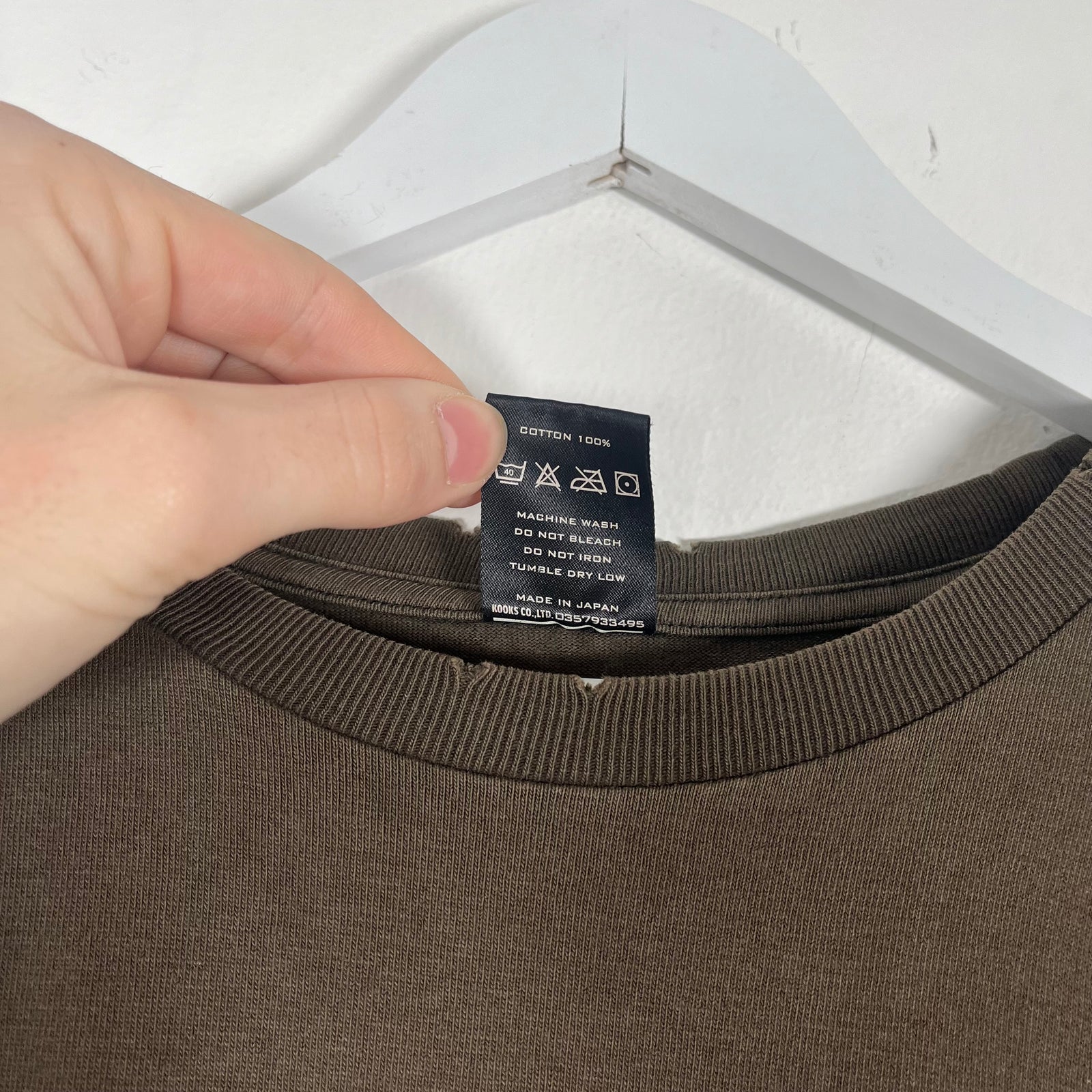 Number (N)ine 'Like Father' Brown T-Shirt Size 3