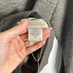 Kapital Grey Knit Skeleton Crewneck Size Large