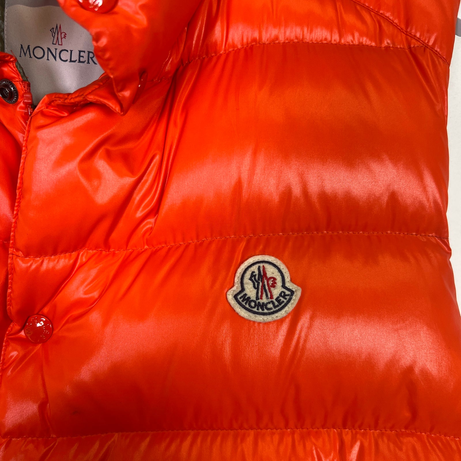 Moncler Orange Tib Gilet Down Puffer Vest Size 4