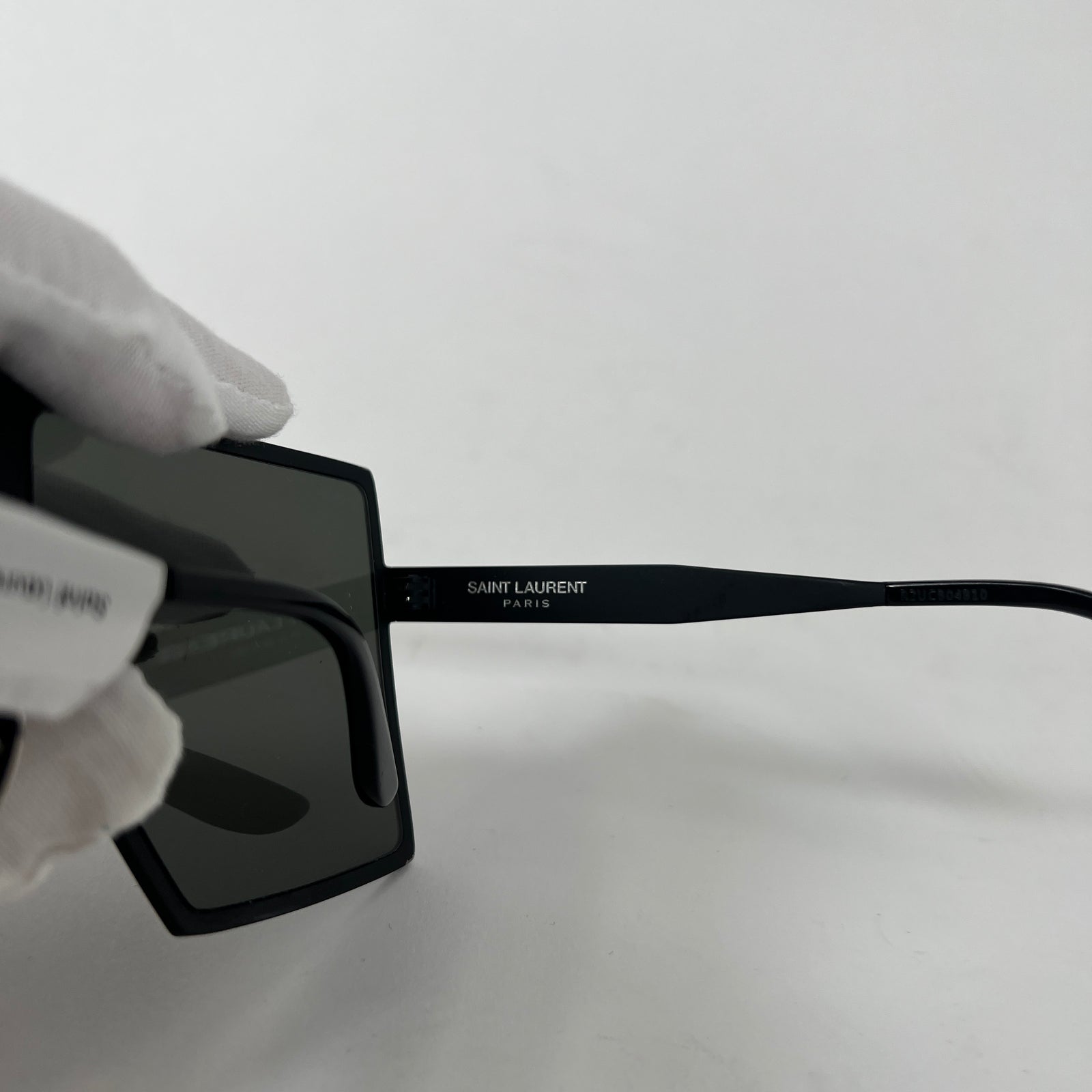 Saint Laurent black shield sunglasses