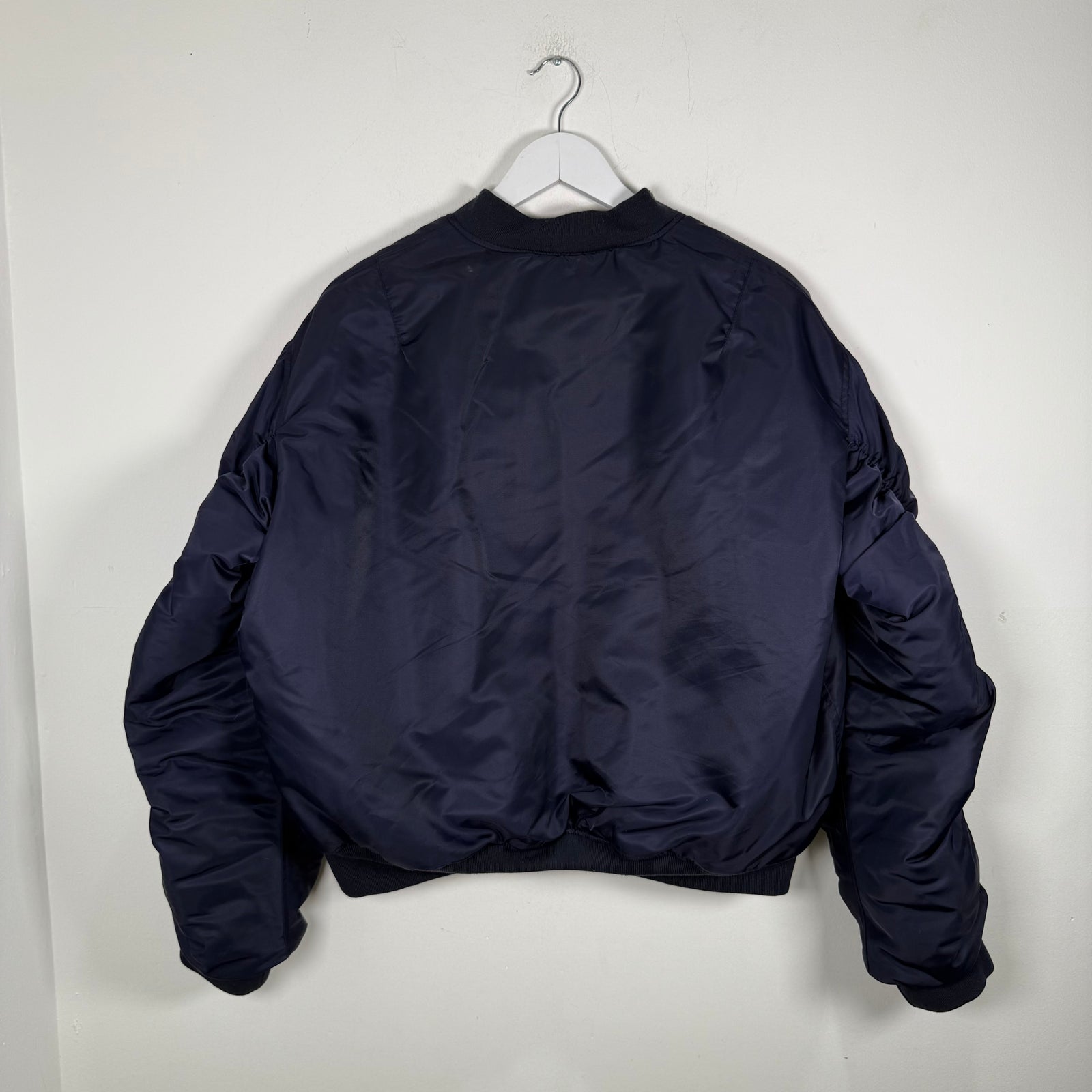 Martine Rose 'Classic' Navy Cropped Bomber Jacket Size S