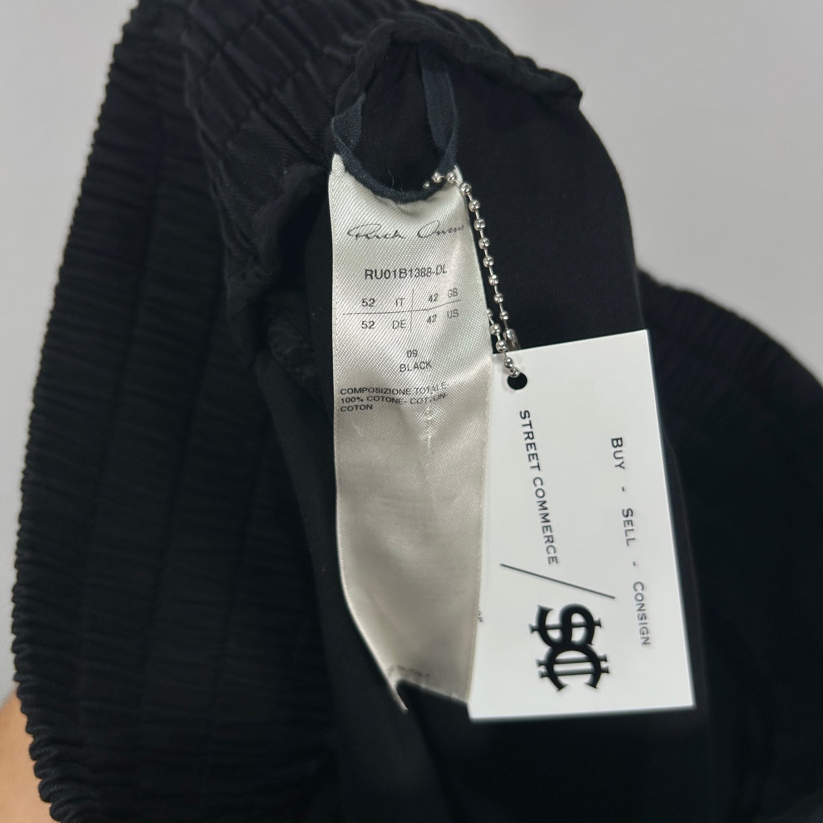 Rick Owens Fogachine Black Boxing Shorts Size L
