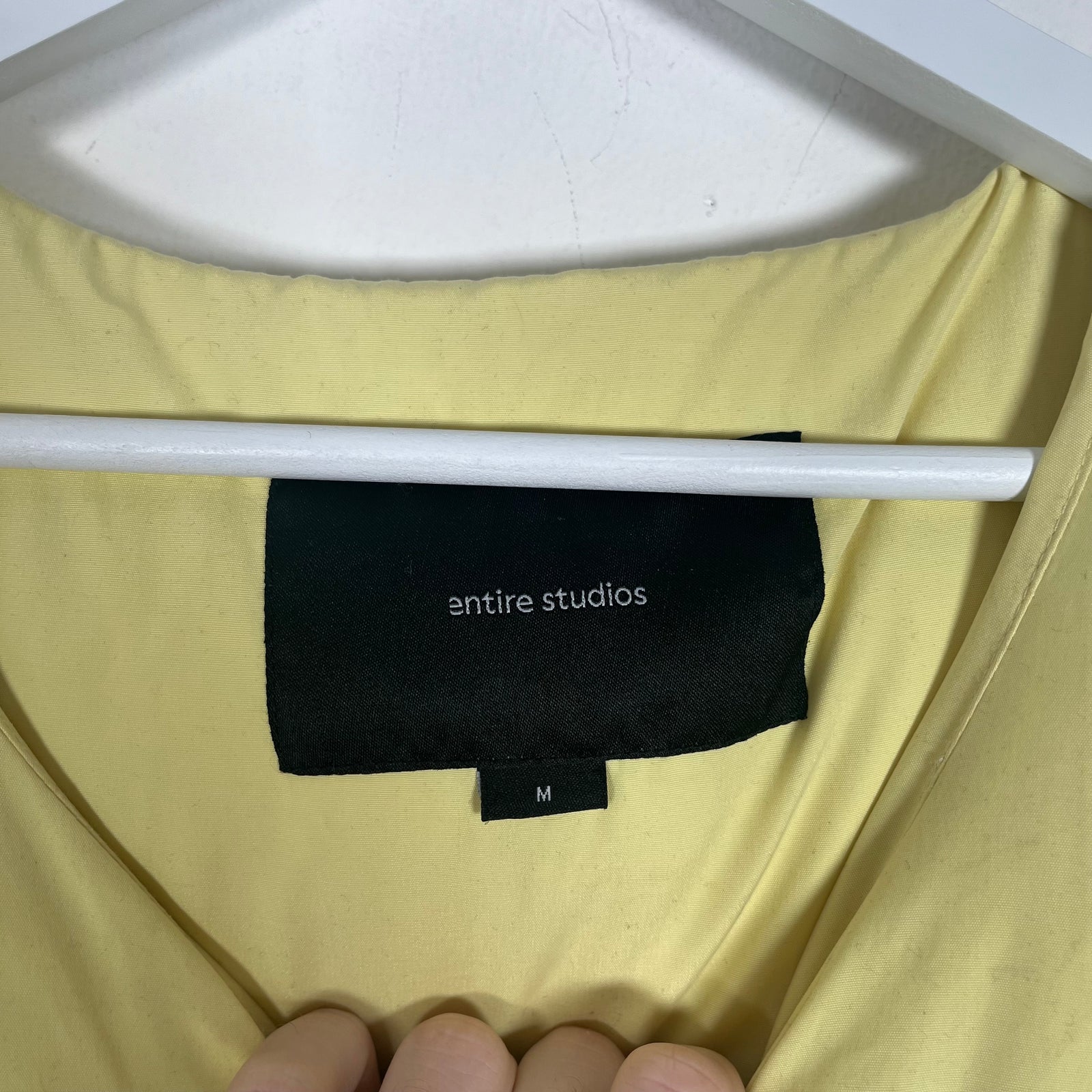 Entire Studios Light Yellow Puffer Vest Size M