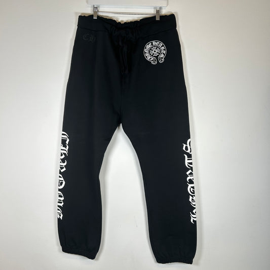 Chrome Hearts Black Logo Sweatpants Size XL