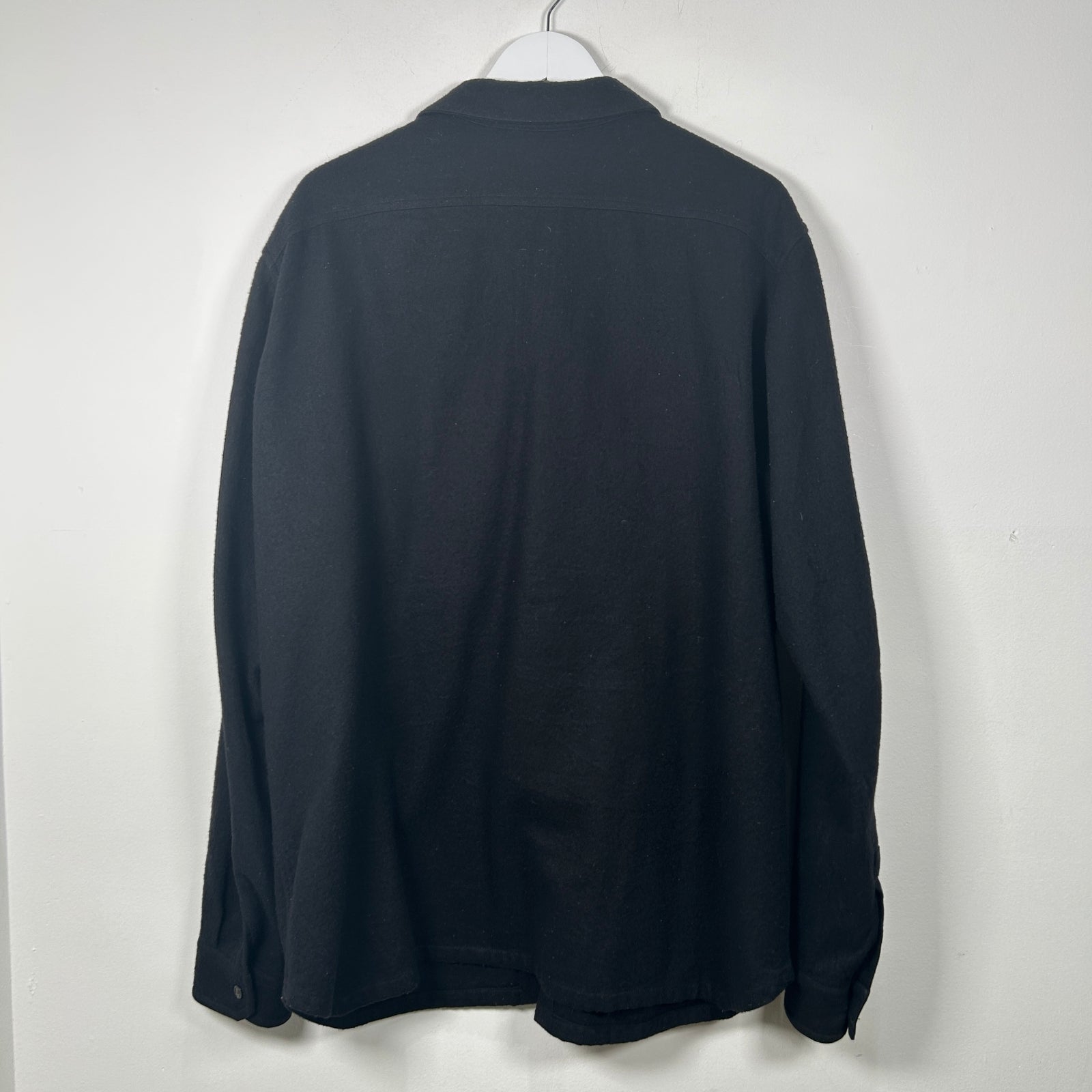 Rick Owens Black F/W20 'Performa' Wool Button-Up Shirt Size XL