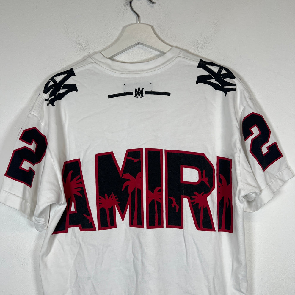 Amiri White/Red Football Jersey T-Shirt Size M