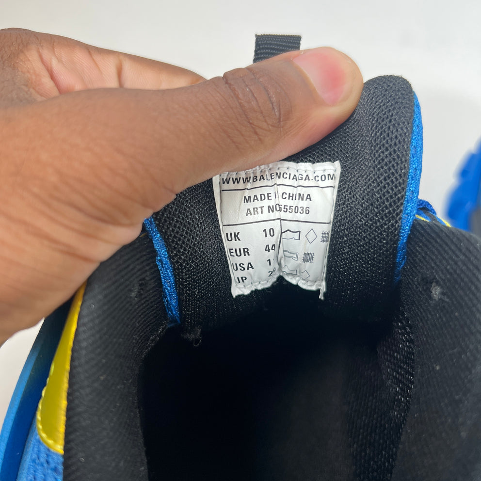 Balenciaga Blue/Yellow LED Track Sneaker Size 44