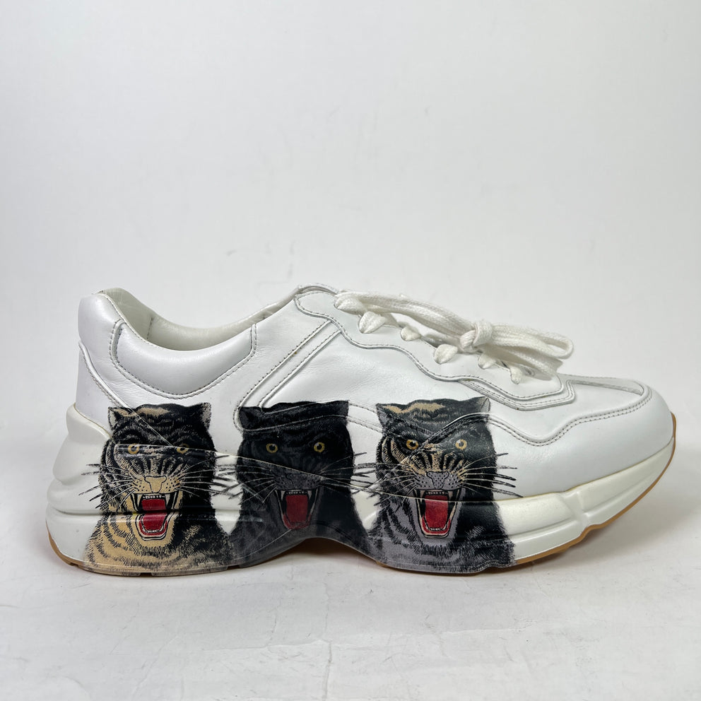 Gucci Tiger Print Rhyton Sneakers