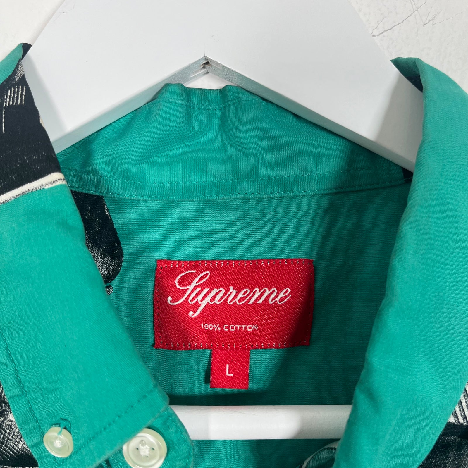 Supreme SS13 'Guns' Green Button-Up Size L