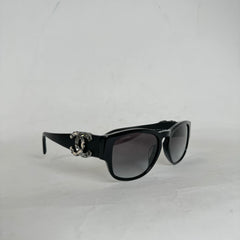 Chanel Lambskin Crystal CC Sunglasses