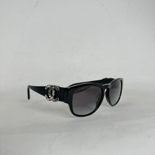 Chanel Lambskin Crystal CC Sunglasses