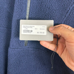 Balenciaga Navy Sherpa Half Zip Jacket Size 54