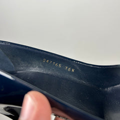 Gucci Midnight Blue Patent Leather Pumps Size 36.5