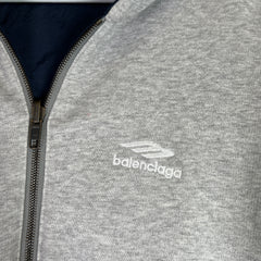 Balenciaga Techno Cotton Poplin Reversible Zip-Up Jacket