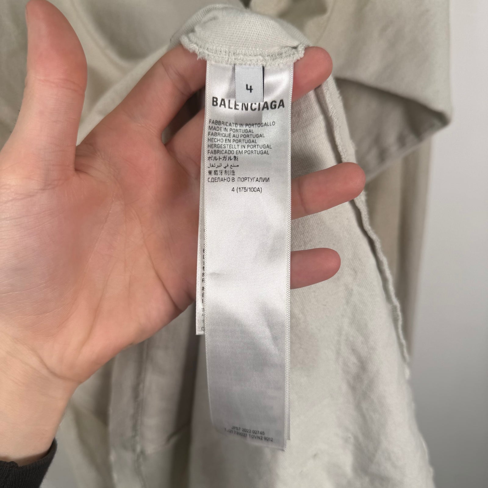 Balenciaga Skater Distressed Oversized Longsleeve Size XXXL