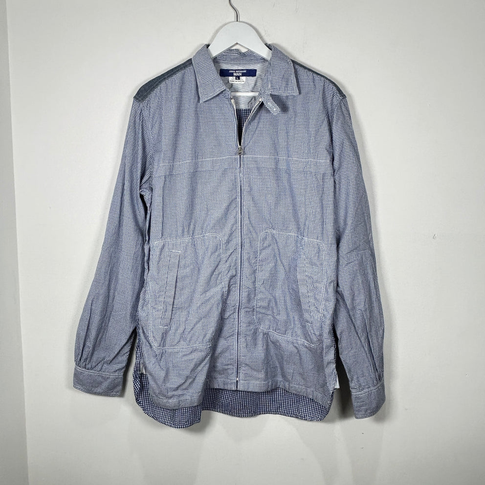 Junya Watanabe Man Patchwork Gingham Check Shirt Jacket