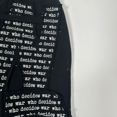 Who Decides War Poem Sweat Pants Size 36