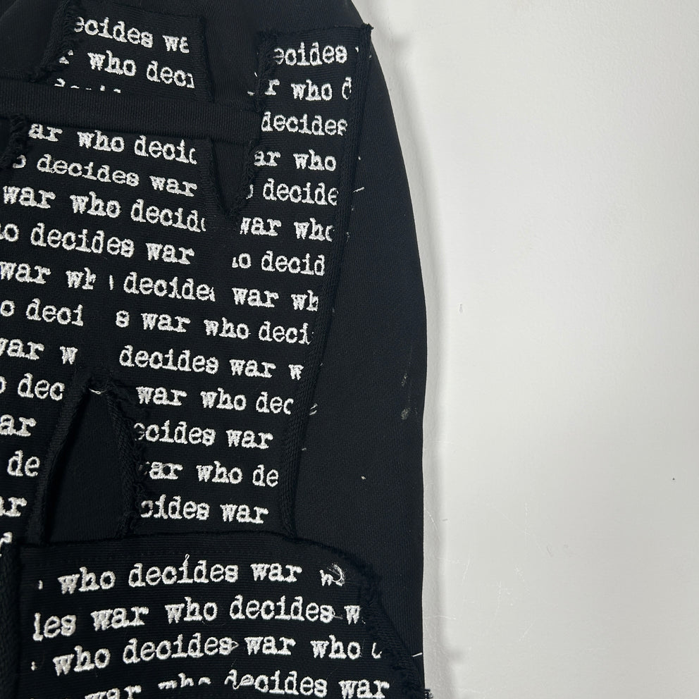 Who Decides War Poem Sweat Pants Size 36