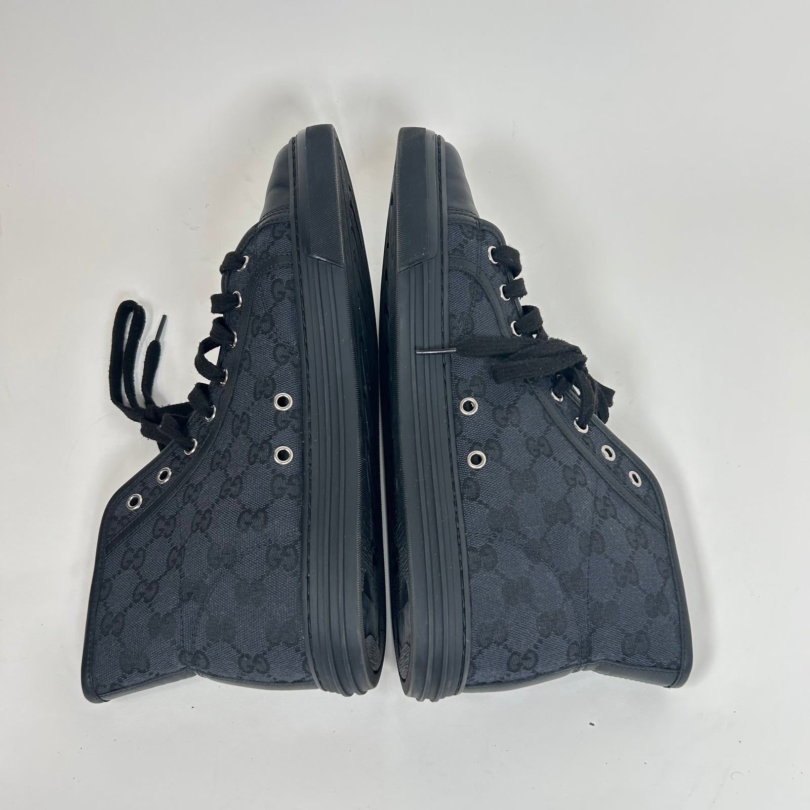 Gucci Black GG Canvas High Top Sneaker Size GG 9