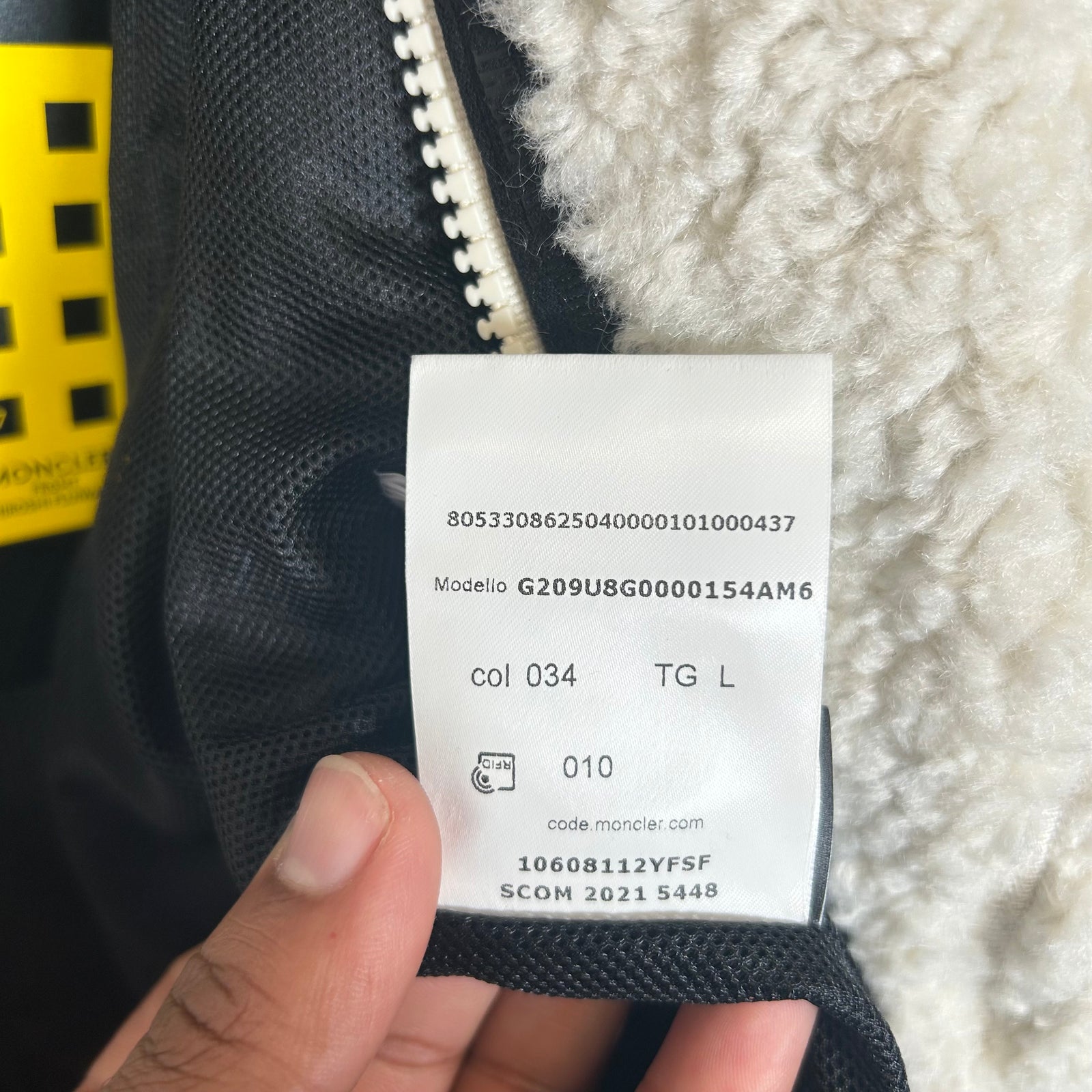 Moncler Genius x Fragment White Wool Jacket Size L