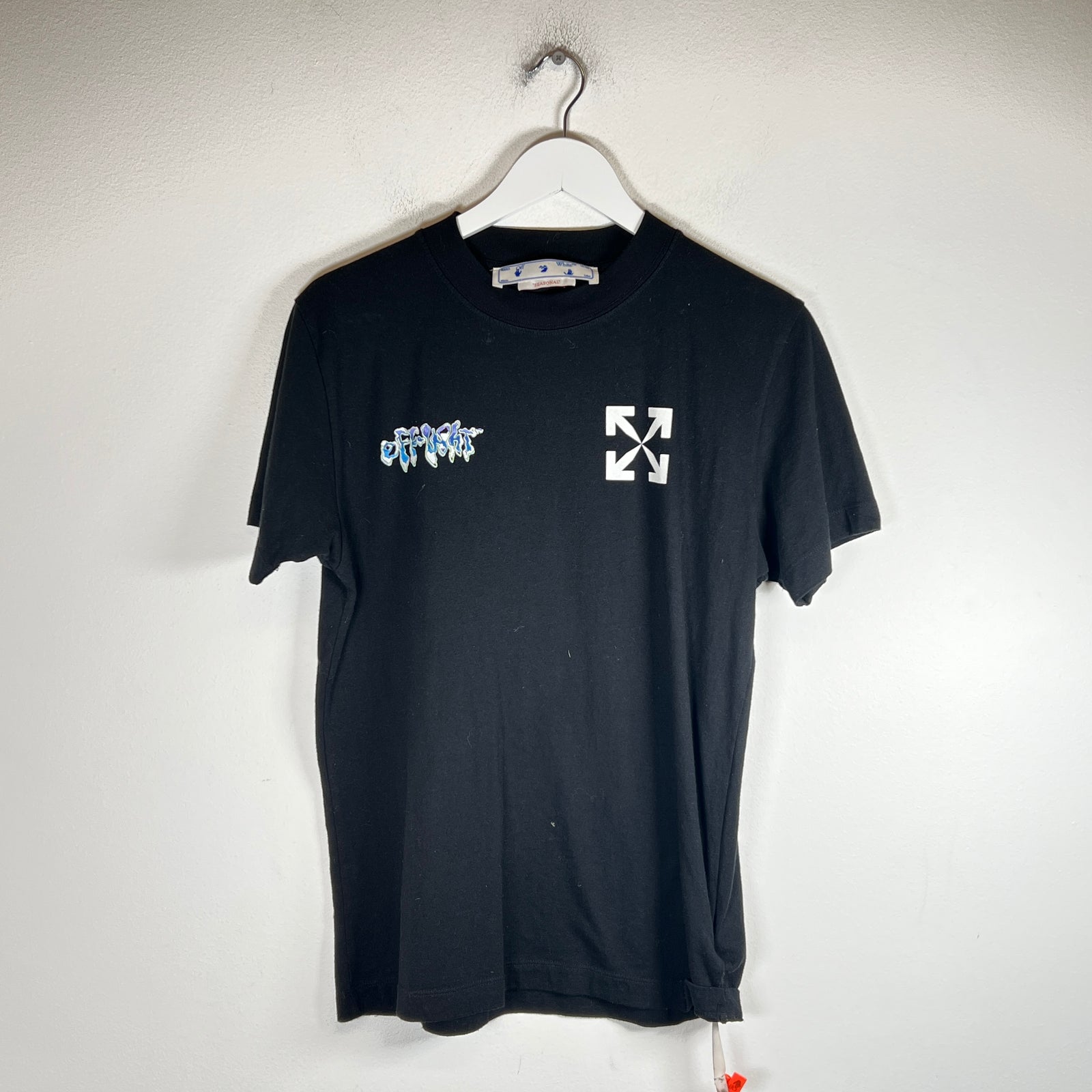 Off-White Black Liquid Logo T-Shirt Size XS