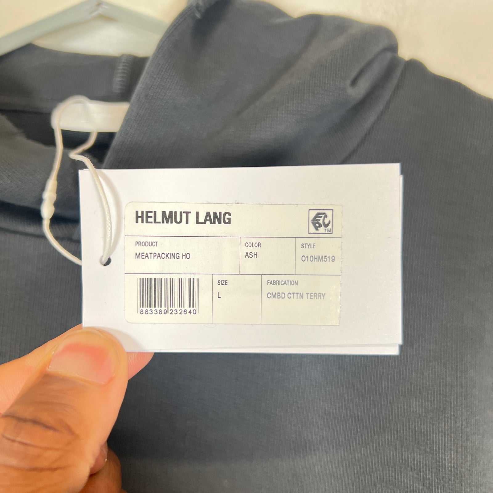 Helmut Lang Vintage Black Meatpacking Hoodie Size L