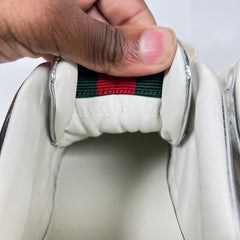 Gucci Metallic Silver GG Re-Web Sneaker Size GG 11