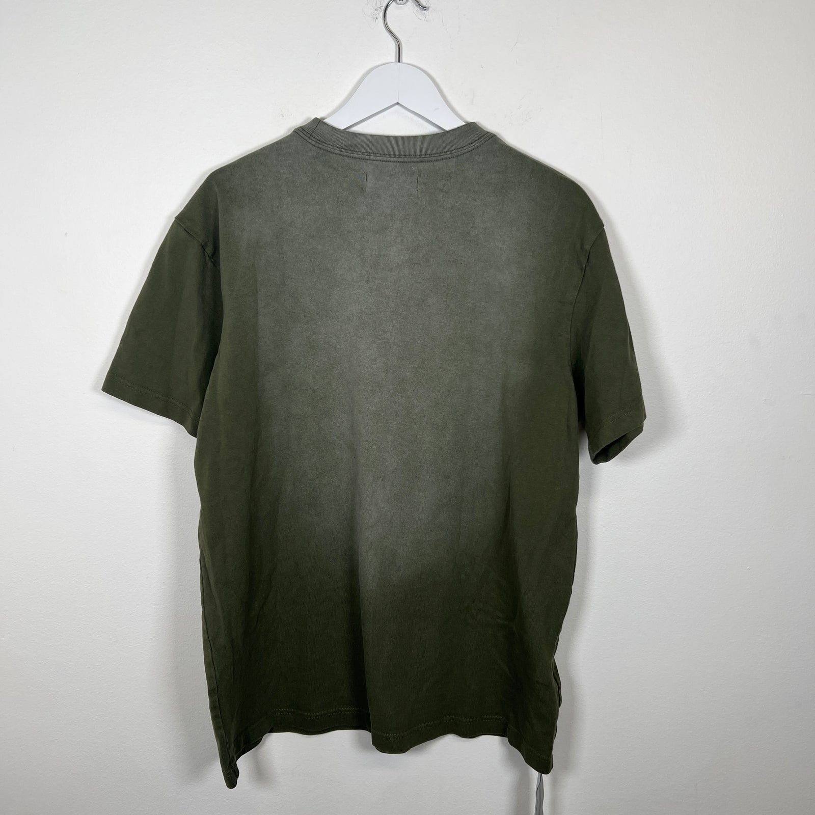 Purple Spell-out Logo Green T-Shirt Size M