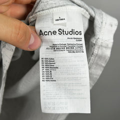 Acne Studios White Trompe-l'œil Paint Logo T-Shirt
