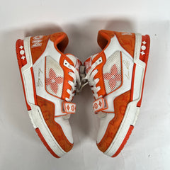 Louis Vuitton Orange Denim Monogram Trainer Size LV 9