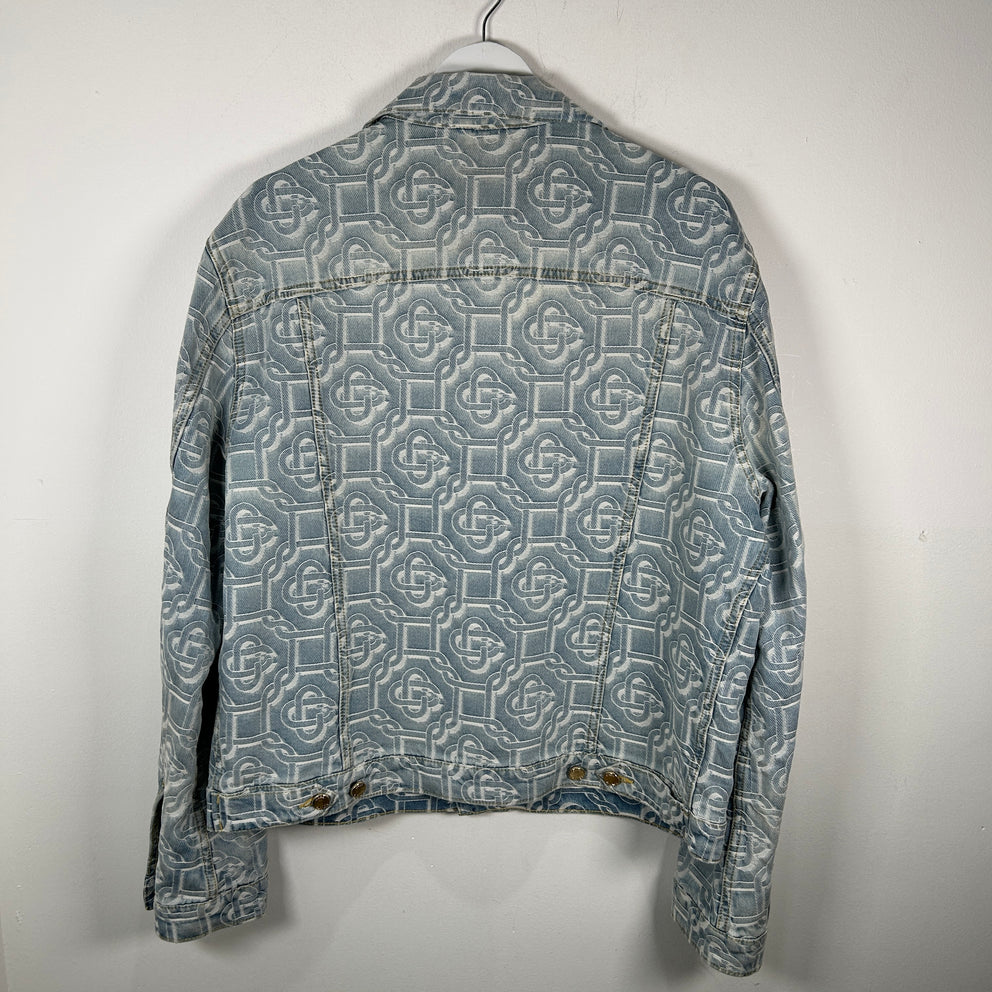 Casablanca Monogram Lightwash Denim Jacket Size XXL
