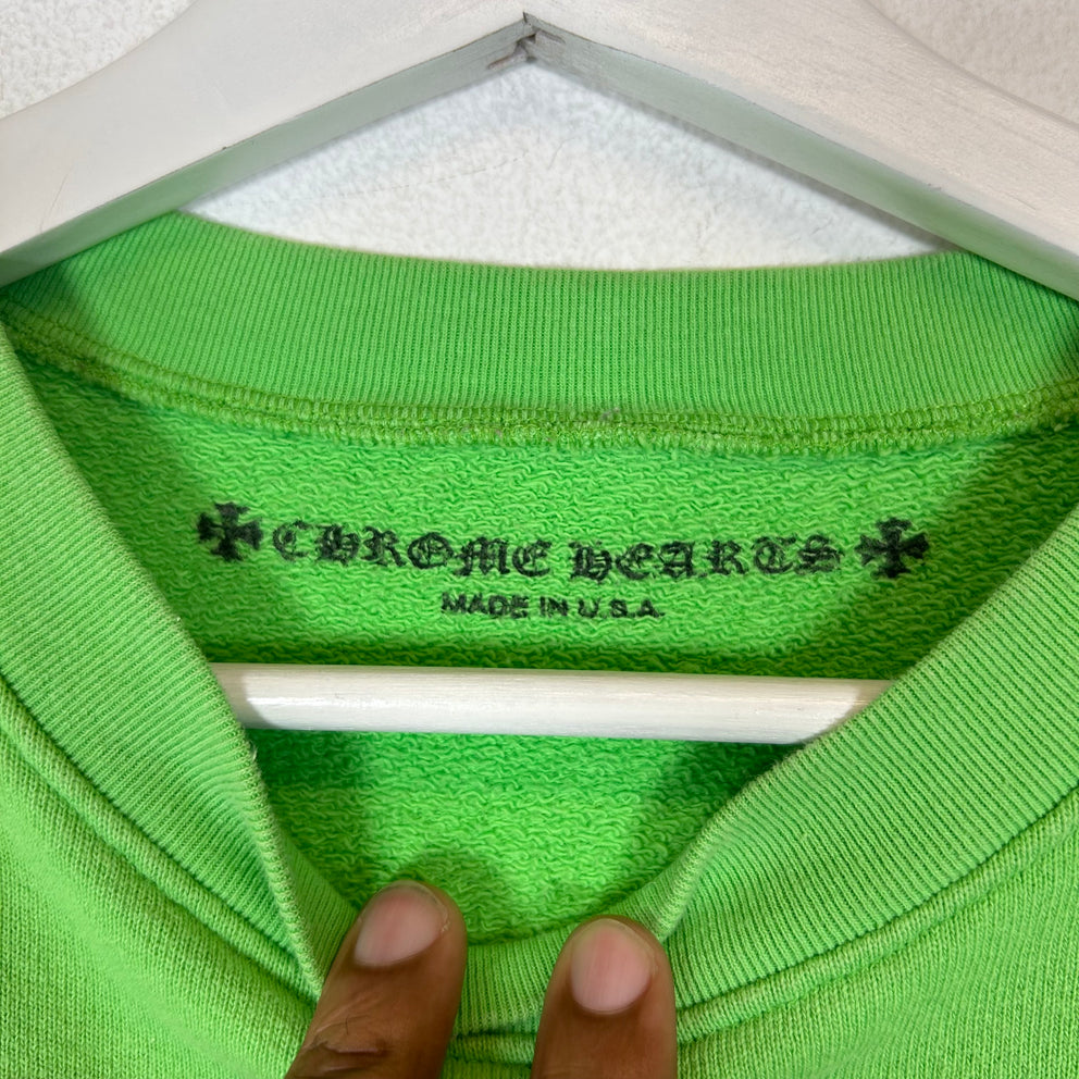 Chrome Hearts Lime Green Matty Boy Sex Records Crewneck Size L