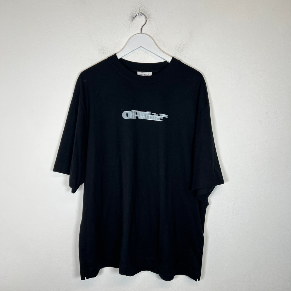 Off White Black Logo T-shirt Size XL