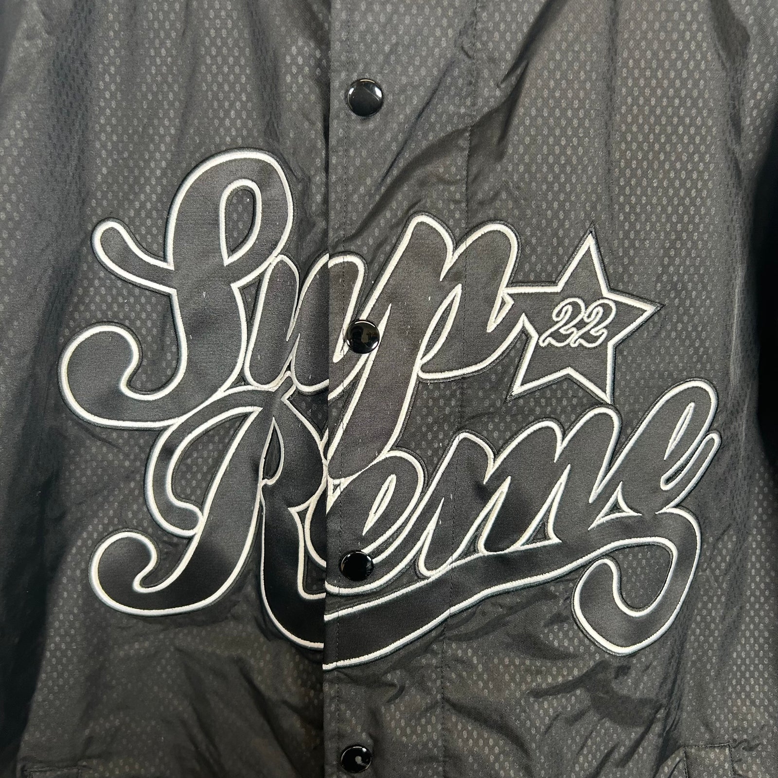 Supreme X Mitchell & Ness Black Varsity Jacket Size L