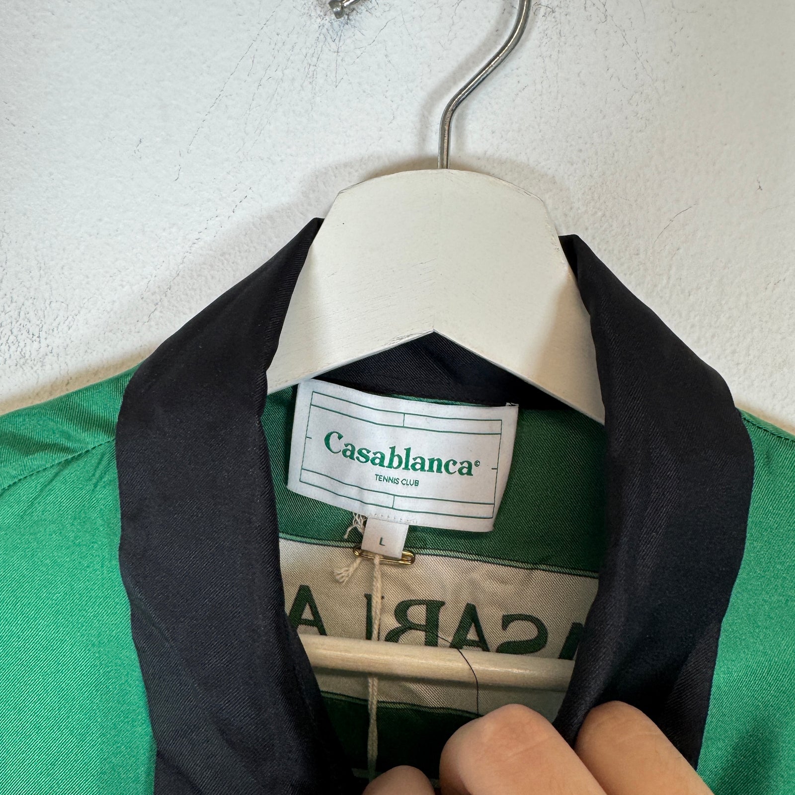 Casablanca Futuro Optimisto Longsleeve Silk Shirt Size L