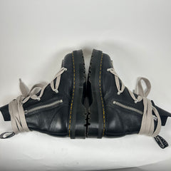 Rick Owens x Dr. Martens Black 1460 Quad Sole Pentagram Jumbolace Boots Size 13