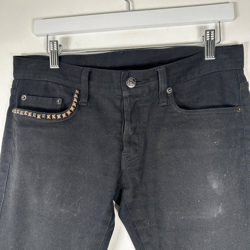 Hysteric Glamour Black Studded Sample Jeans Size 32