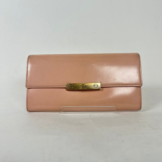 Cartier Pink Leather Long Wallet