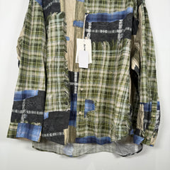 Acne Studios Trompe L'oeil Patchwork Button Up Shirt Size 50