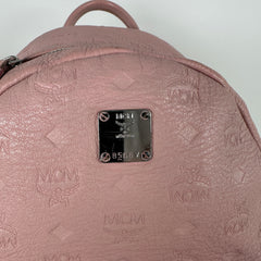 Mcm Pink Logo Emprinte Backpack